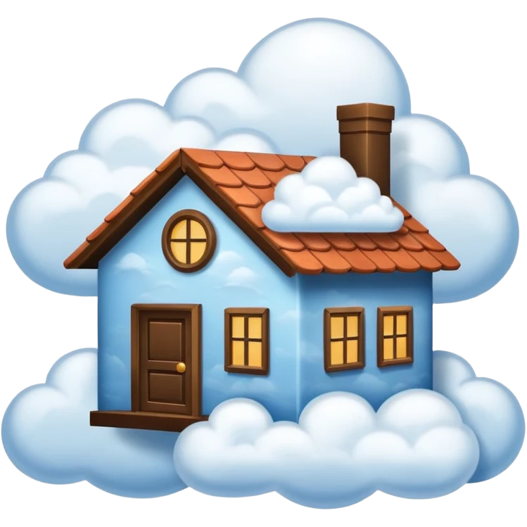 house made of clouds material  emoji