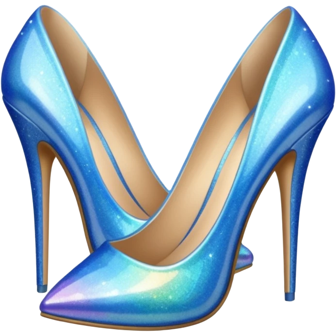 blue fairy high-heeled shoes emoji