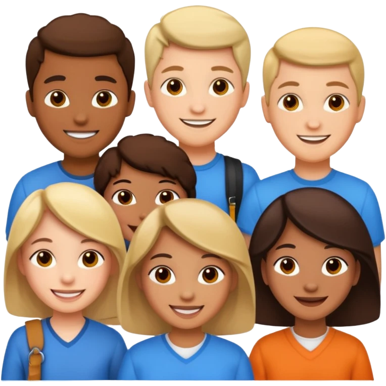grupo de estudiantes  emoji