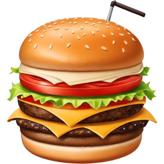 Burger with coke emoji