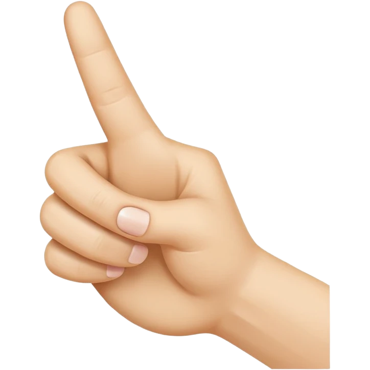 “Emoji-style hand making the letter ‘C’, with the index finger slightly curved. Clean, simple design, smooth shapes, neutral skin tone. White or transparent background, high resolution.” emoji