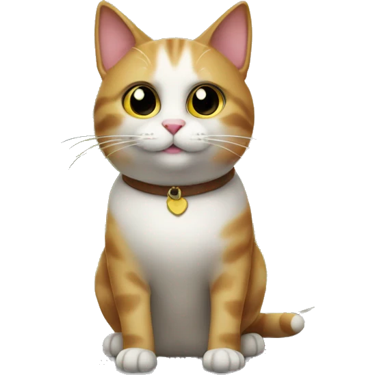 cute cat in front of house  emoji