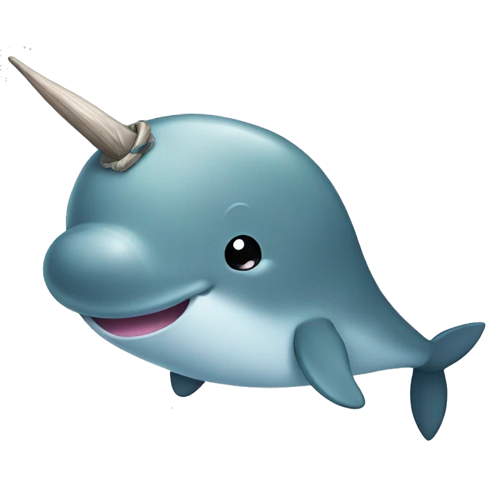 Narwhal with bow emoji