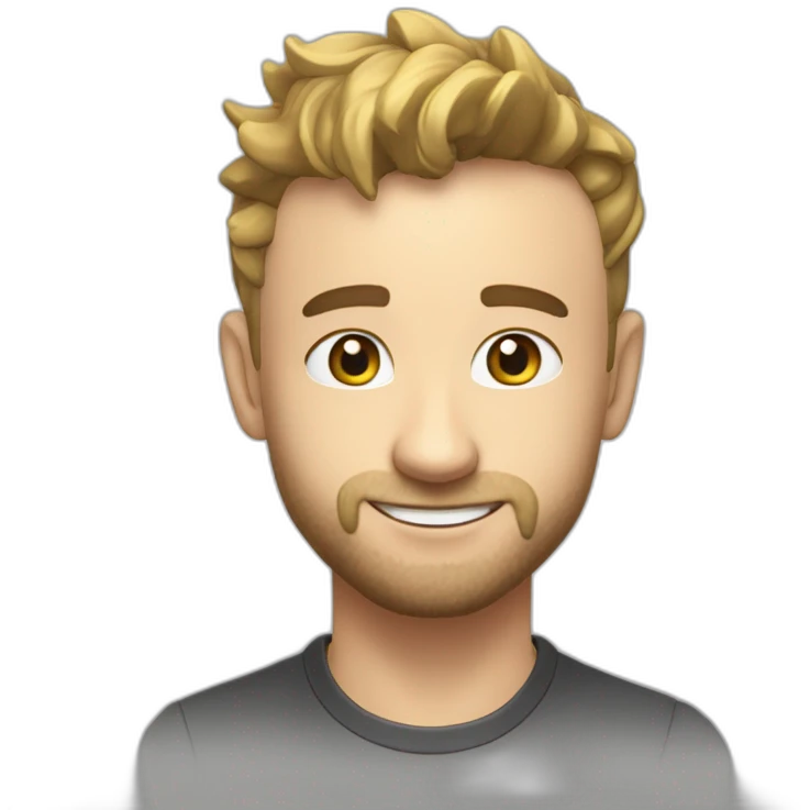 Squeezie avecun trophée Youtube 1million d’abonnés emoji