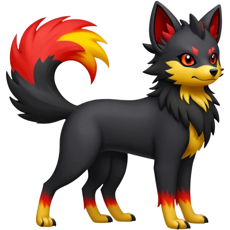 Zorua-Houndour-Fakémon-hybrid-creature (full body)  emoji