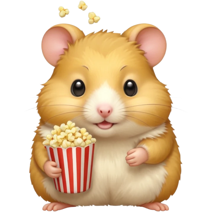 hamster holding pop corn emoji