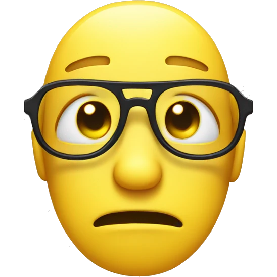 yellow face with cool glasses but crying because of cute emoji