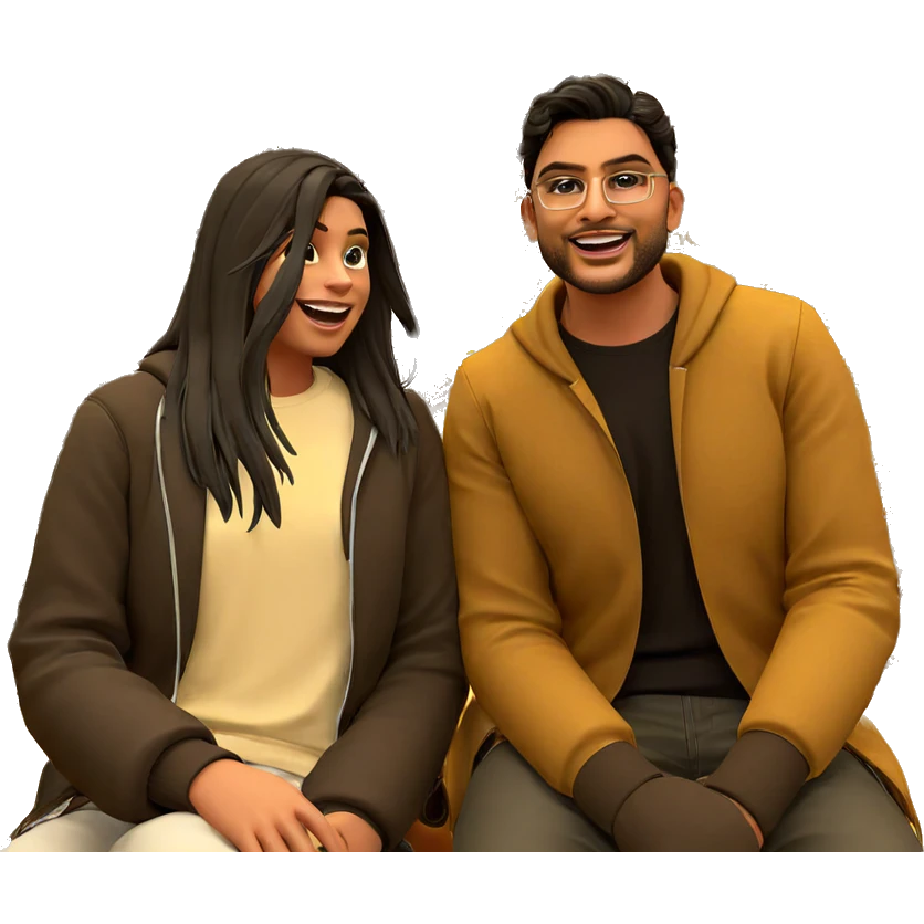 happy moment between friends emoji