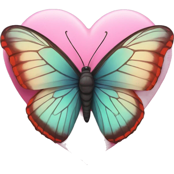 Heart butterfly emoji