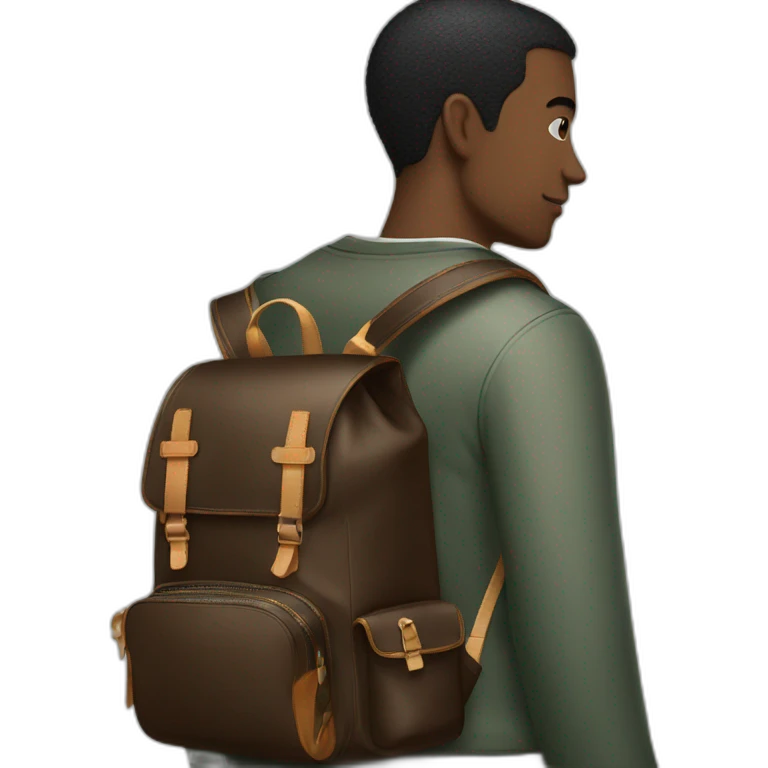 guy with backpack louis vuiton emoji