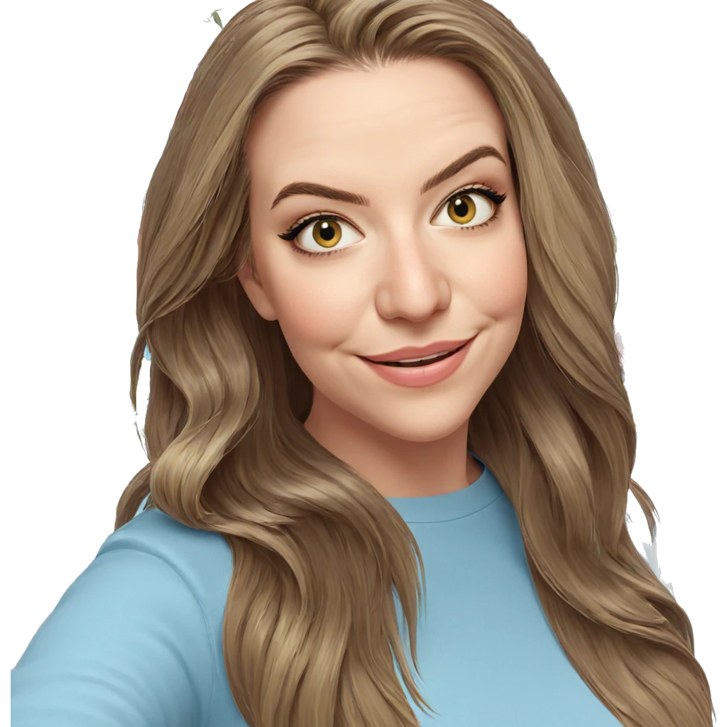 smiling girl with flowers emoji