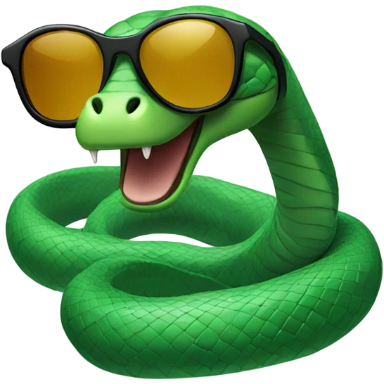 Snake with glasses  emoji