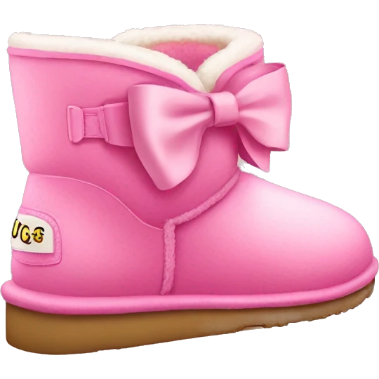 Pink  uggs with bow emoji