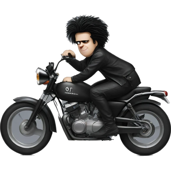 Robert smith on a bike emoji