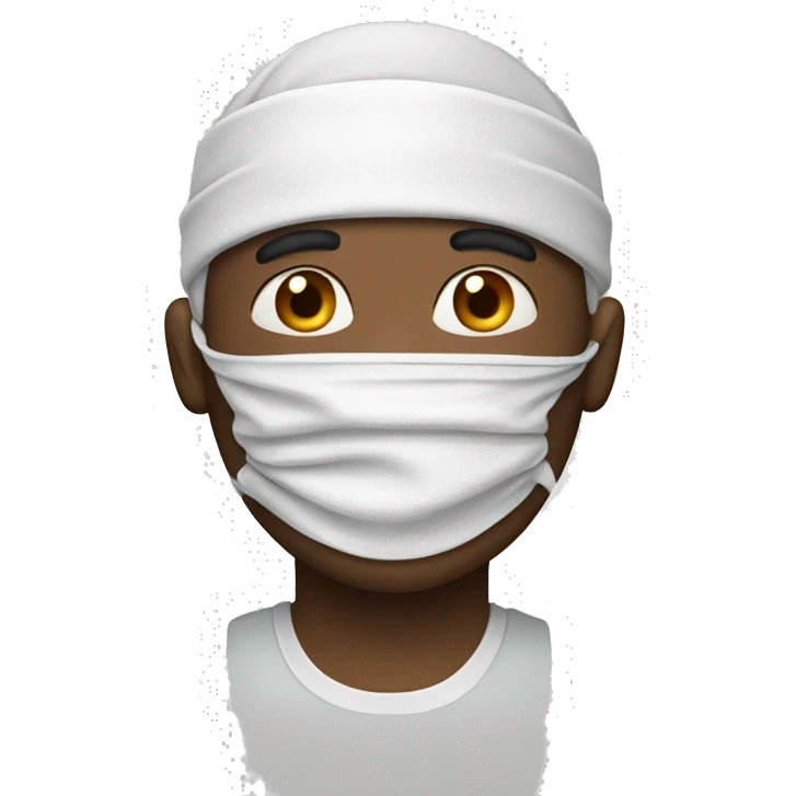 sick man with bandaged head
 emoji