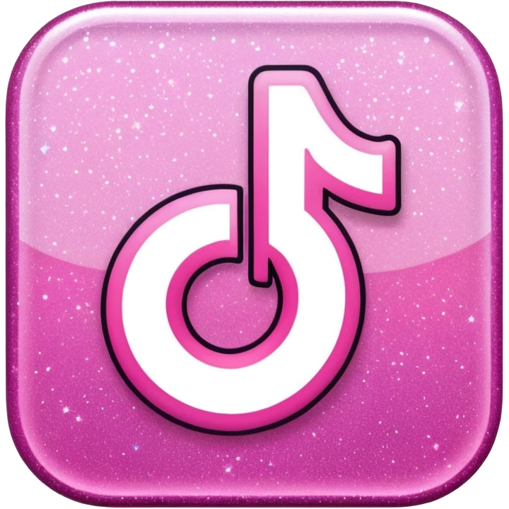glitter pink logo TikTok emoji