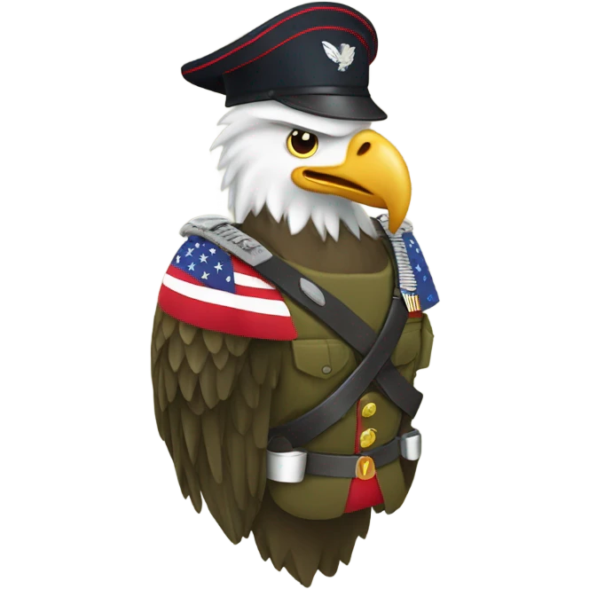 Bald Eagle jungle soldier  emoji