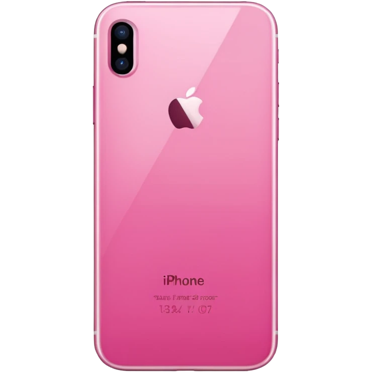  pink  pink iPhone lying flat, sleek modern design, soft reflections, realistic style, minimal background, isolated on transparent background emoji