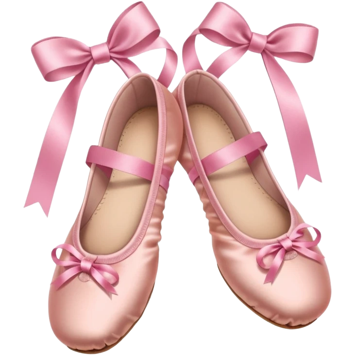 ballet shoes with ribbons on tiptoe emoji