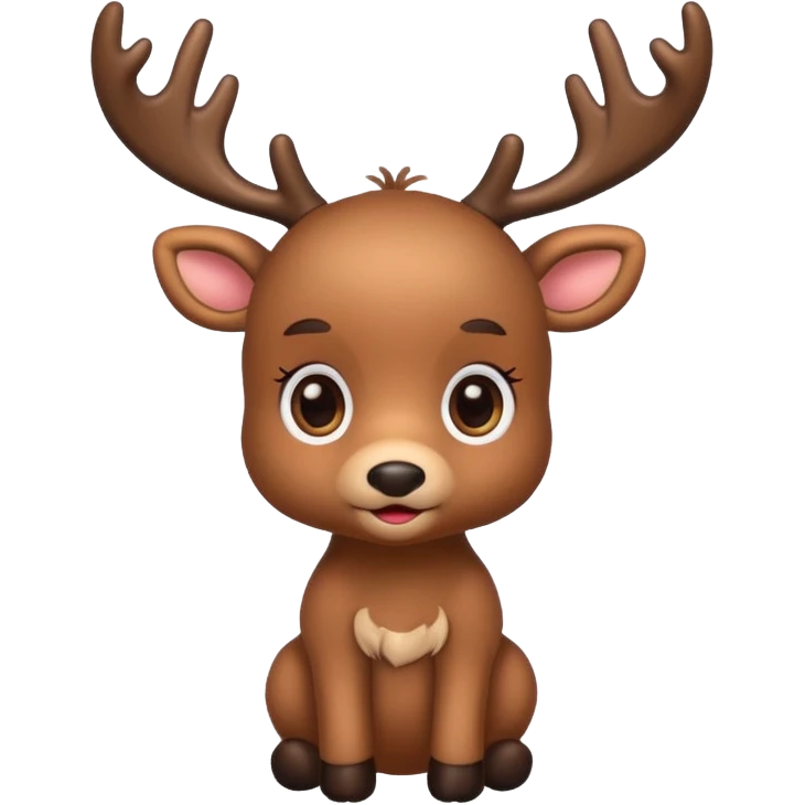 reindeer baby  cute, full body , gifts stuck in head emoji