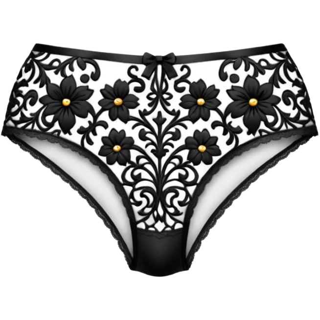Black lace underwear emoji