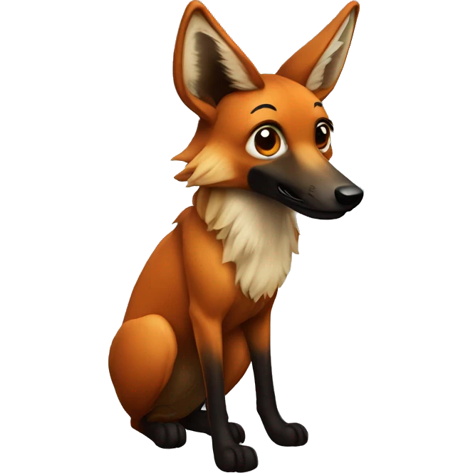 Maned wolf emoji