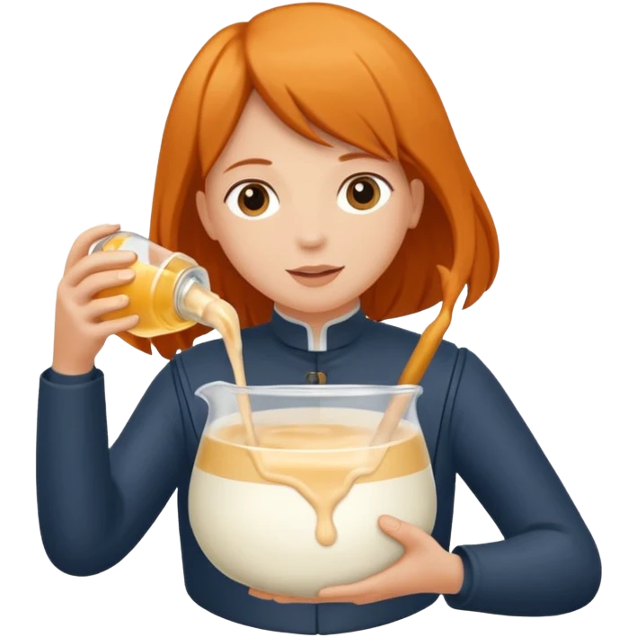 Un biberon avec du lait chaud et Jeanne d’arc en colère qui flotte dans le biberon  emoji