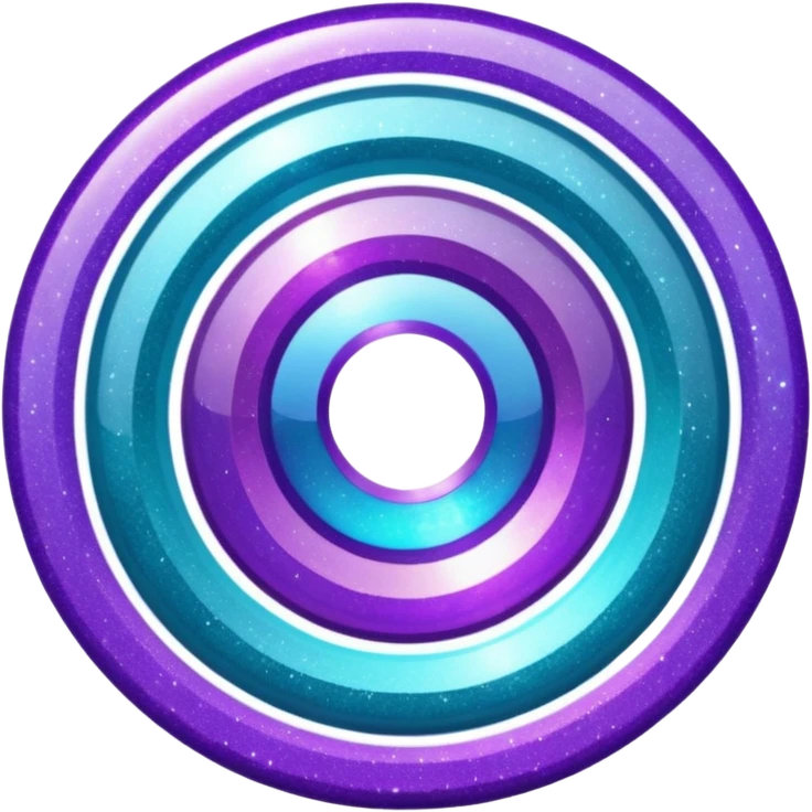 Glitter purple and cian inner circle emoji