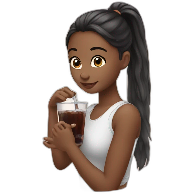 girl grab a drink emoji