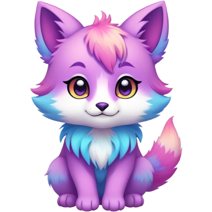 Kawaii bright fantasy ethereal anthro fursona animal emoji