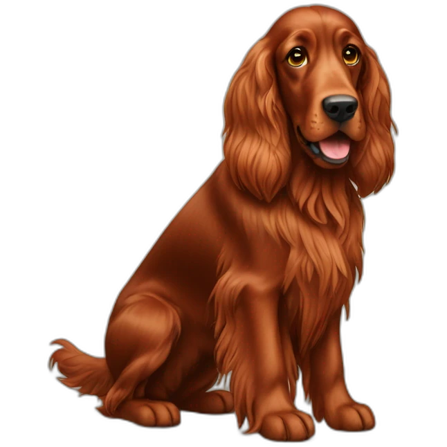Dog irish setter full body emoji