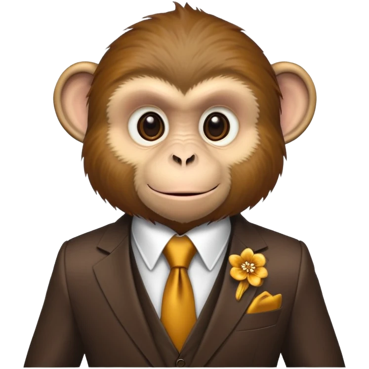 Monkey wearing a suit emoji