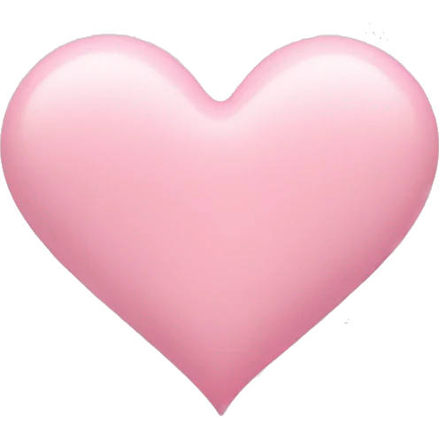 pastel pink heart emoji