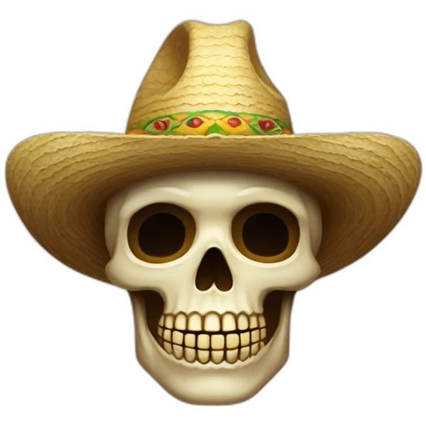 Calavera con sombrero de mago emoji