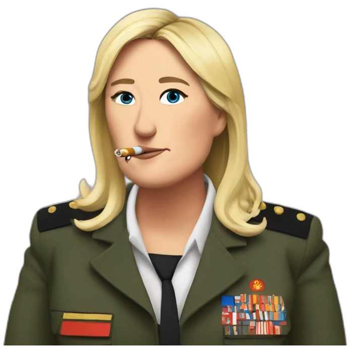 Marine le pen smoking emoji