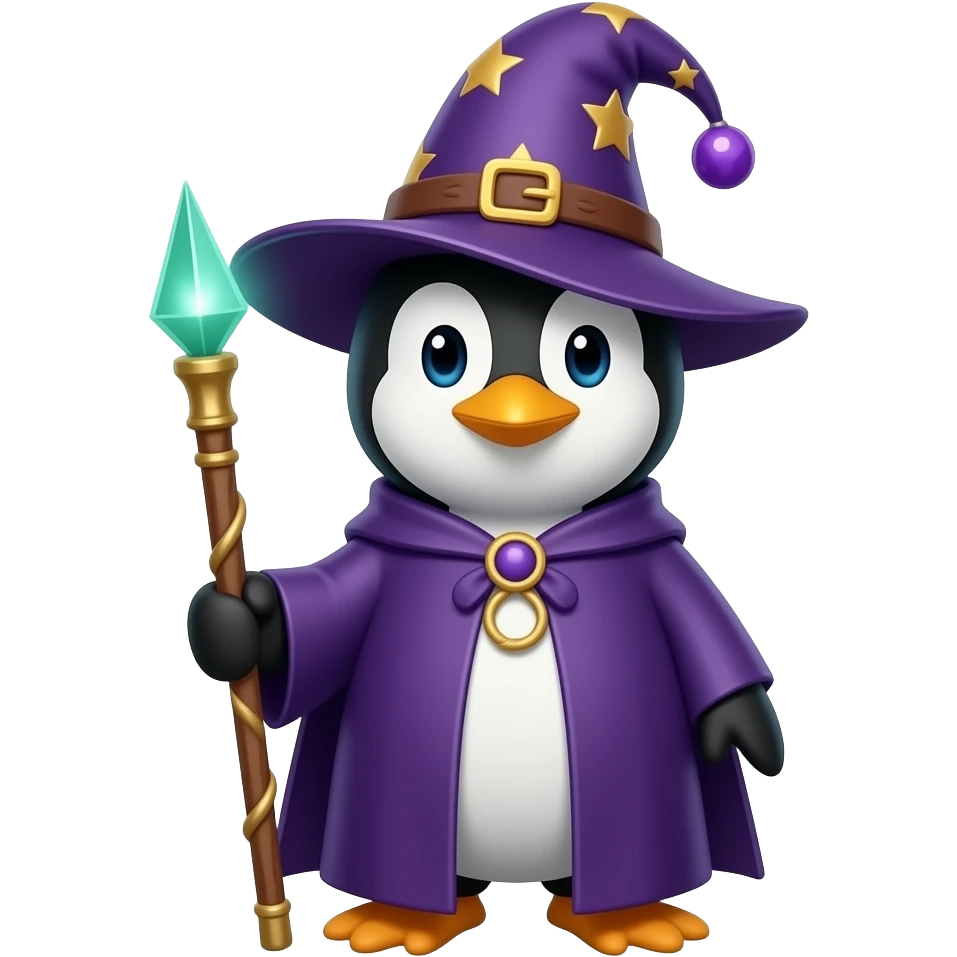 Penguin Wizard emoji