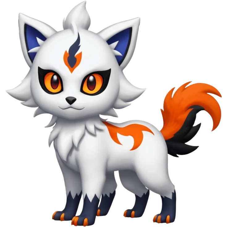 Delcatty-Litten-Absol-Sprigatito-fusion, full body emoji