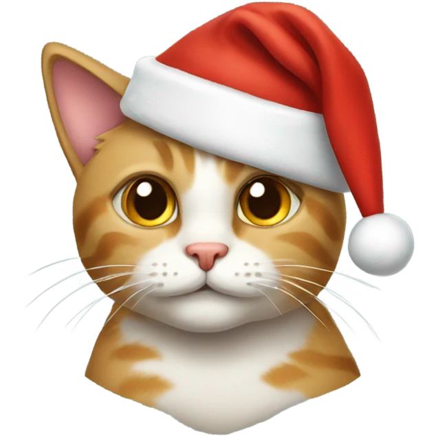 Cat with a Santa hat emoji