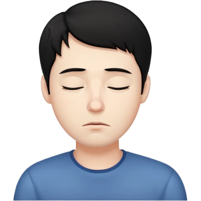 Sleepy man black hair

 emoji