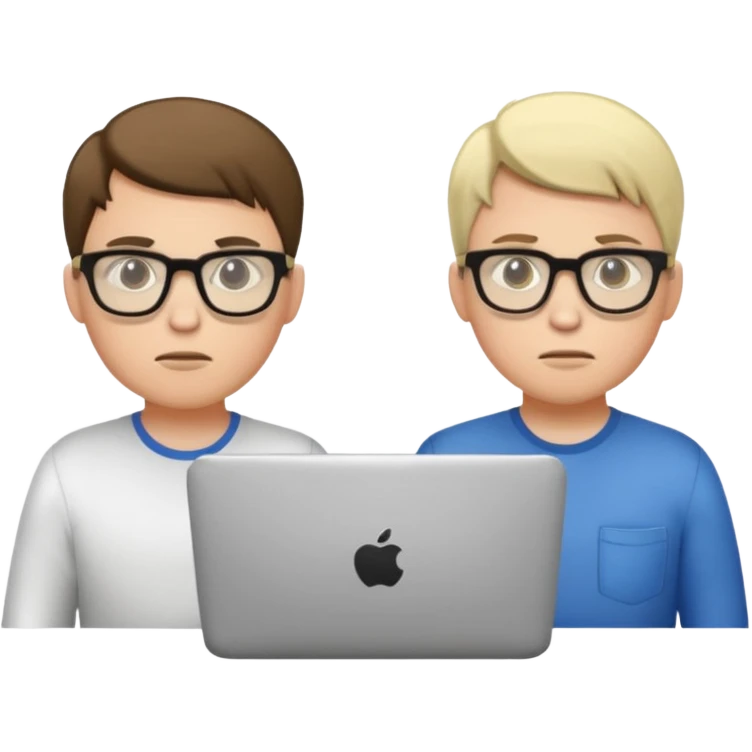 Group of 4 vibe coders, all male and white skinned  emoji