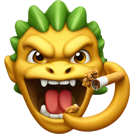 Drache mit Zigarette im Mund  emoji