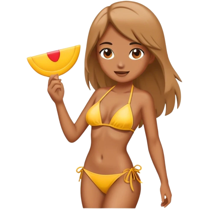 Girl skin tone bikini emoji