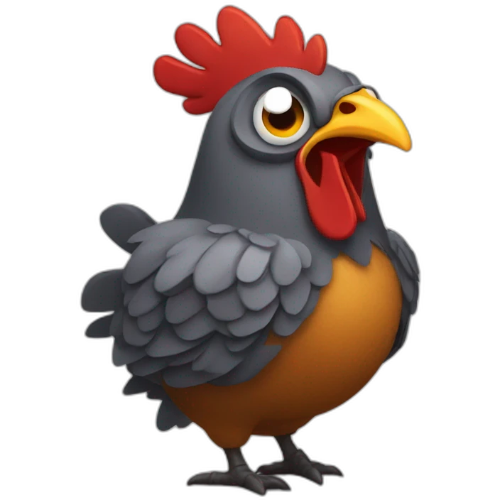 angry iron chicken emoji