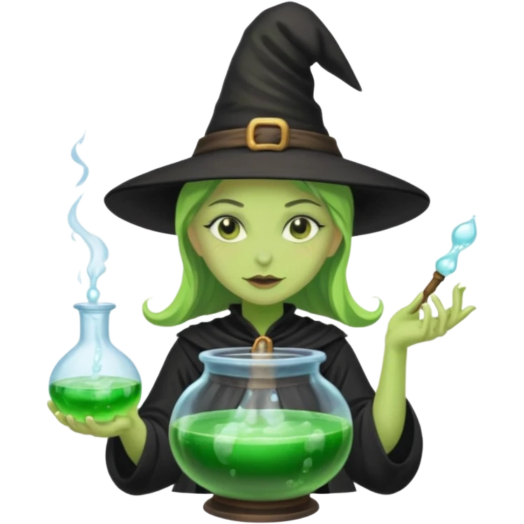 green witch cooking potion emoji