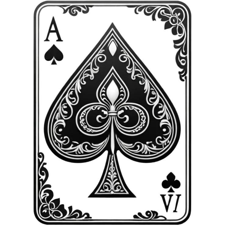 close up of card ace of spades emoji