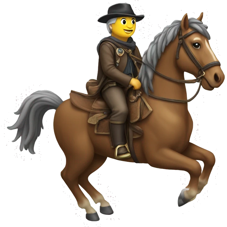 Teboune monte sur un cheval  emoji