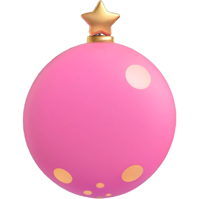 shiny pink gold dot emoji