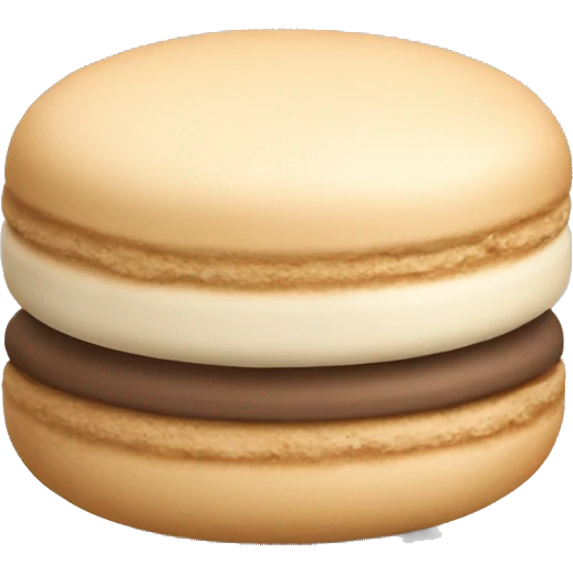 Beige macaroon emoji