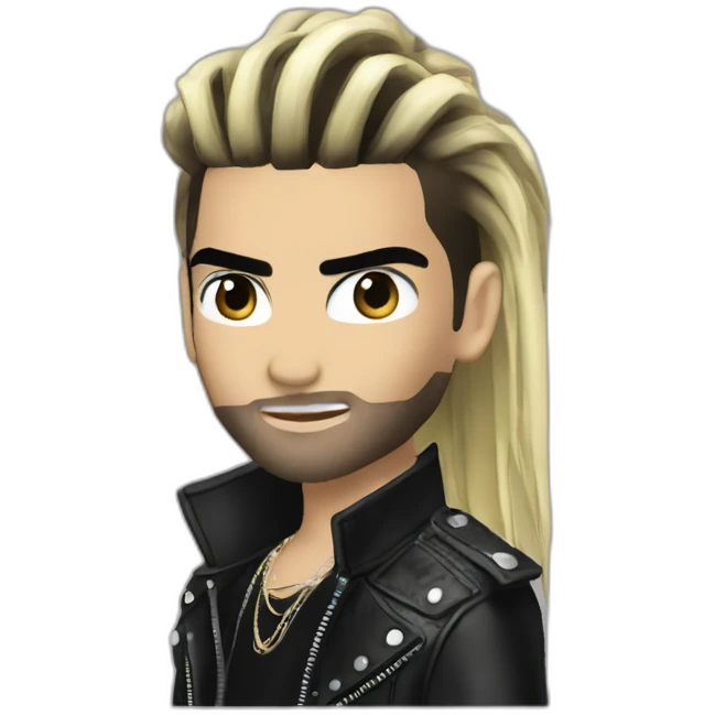 Bill Kaulitz hair down emoji