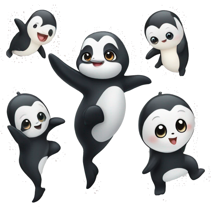 One emoji as a dancing-panda-dolphin-penguin-girl emoji
